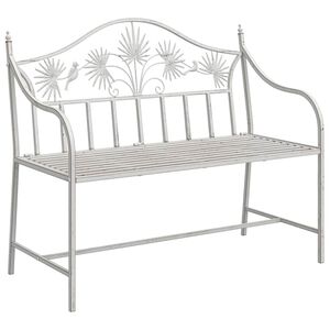 vidaXL Kerti pad Antik feh&eacute;r 104 x 52,5 x 89 cm Ac&eacute;l