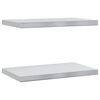 vidaXL 2 db ez&uuml;stsz&iacute;nű rozsdamentes ac&eacute;l fali polc 50 x 30 cm