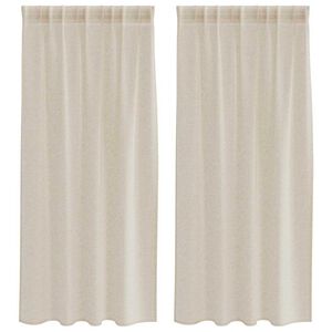 vidaXL Voile F&uuml;gg&ouml;ny 2 db Homoksz&iacute;n 175 x 140 cm Poli&eacute;szter