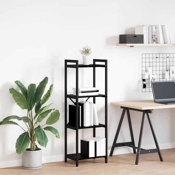 vidaXL K&ouml;nyvespolc Fekete t&ouml;lgy 40 x 30 x 85 cm Faanyag