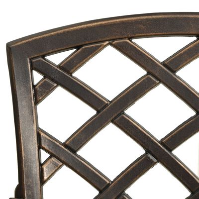vidaXL 2 db bronzszínű öntött alumínium kerti szék