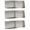 vidaXL T&aacute;mfal 6 db 60 x 12 x 30 cm Rozsdamentes Ac&eacute;l Ez&uuml;st