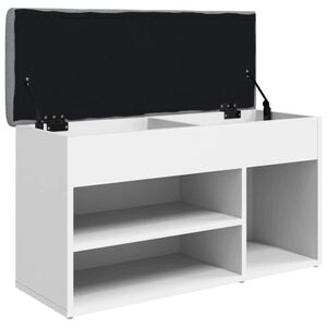 vidaXL feh&eacute;r cipőpad 82 x 32 x 45,5 cm r&eacute;tegelt f&aacute;b&oacute;l