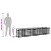 vidaXL Gabion emelt &aacute;gy 2 pcs Ez&uuml;st 300 x 50 x 60 cm Horganyzott ac&eacute;l