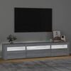 vidaXL szürke sonoma színű TV-szekrény LED-lámpákkal 195x35x40 cm