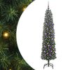 vidaXL Mű kar&aacute;csonyfa 300 LED-del Z&ouml;ld 180 cm PVC, ac&eacute;l &eacute;s műanyag