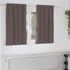 vidaXL Fekete F&uuml;gg&ouml;ny Gyűrűkkel 2 pcs S&ouml;t&eacute;t Barna 140 x 140 cm