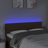 vidaXL s&ouml;t&eacute;tbarna sz&ouml;vet LED-es fejt&aacute;mla 144x5x78/88 cm