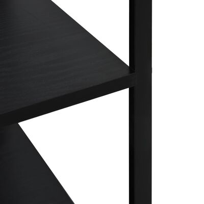 vidaXL fekete szerelt fa mikrosütő szekrény 60 x 39,6 x 123 cm