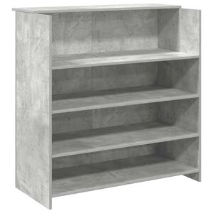 vidaXL recepci&oacute;s pult betonsz&uuml;rke 100x50x103,5 cm szerelt fa