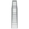 vidaXL 6 db íves horganyzott vas gabion kosár 400x30x100/120 cm