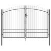 vidaXL K&eacute;t&aacute;g&uacute; Kapu WOERDEN 299,5 x 249,5 cm Ac&eacute;l Sz&uuml;rke Z&aacute;rolhat&oacute;