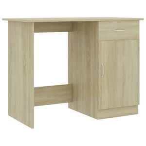 vidaXL sonoma t&ouml;lgy sz&iacute;nű szerelt fa &iacute;r&oacute;asztal 100 x 50 x 76 cm