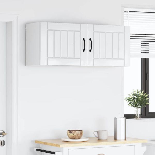 vidaXL Konyhaszekr&eacute;ny 2 pcs Magas F&eacute;nyű Feh&eacute;r 50 x 31 x 40 cm Faanyag