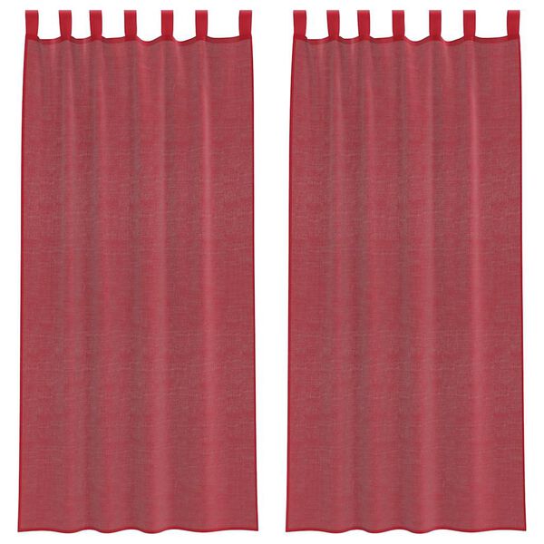 vidaXL 2 db borv&ouml;r&ouml;s f&aacute;tyolf&uuml;gg&ouml;ny&ouml;k hurokkal 140x225 cm