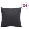 vidaXL 4 db fekete sz&ouml;vet kanap&eacute;p&aacute;rna 40 x 40 cm