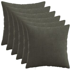 vidaXL P&aacute;rna huzat 6 pcs HEERLEN Antracitsz&uuml;rke 30 x 30 cm cord
