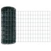 vidaXL Eur&oacute;pai ker&iacute;t&eacute;s oszloppal 10 x 0,4 m PVC-bevonatos ac&eacute;l Z&ouml;ld