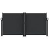 vidaXL fekete beh&uacute;zhat&oacute; oldals&oacute; napellenző 120 x 1000 cm