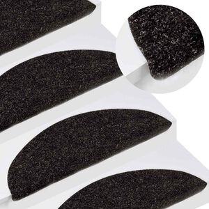vidaXL 15 db antracitsz&uuml;rke l&eacute;pcsőszőnyeg 56x17x3 cm