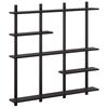 vidaXL Falpolc Fekete T&ouml;lgy 102 x 13,5 x 102,5 cm Szerelt Fa