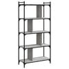 vidaXL 5 szintes sz&uuml;rke sonoma sz&iacute;nű fa k&ouml;nyvespolc 76 x 32 x 158 cm