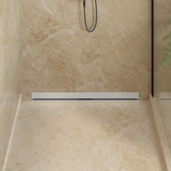 vidaXL Falon r&ouml;gz&iacute;tett zuhanylefoly&oacute; Ez&uuml;st 90 cm Rozsdamentes ac&eacute;l 304