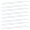 vidaXL 8 db feh&eacute;r forg&aacute;cslap k&ouml;nyvespolc 100 x 20 x 1,5 cm
