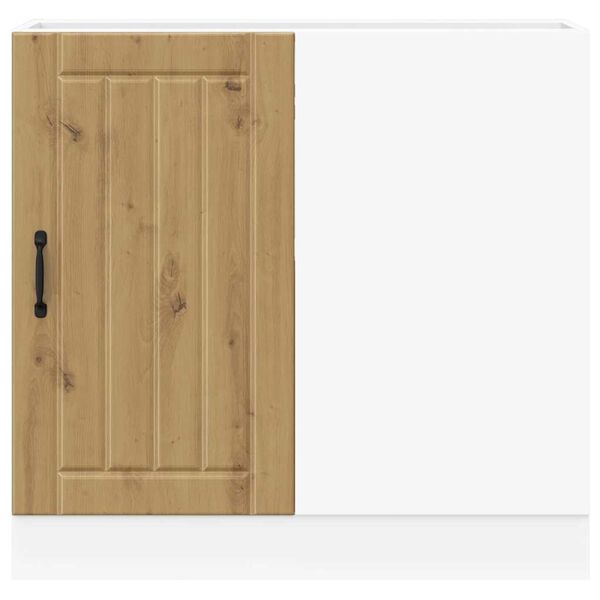 vidaXL als&oacute; konyhaszekr&eacute;ny Lucca k&eacute;zműves t&ouml;lgy fűr&eacute;sz&aacute;ru műfa