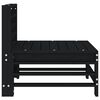 vidaXL fekete tömör fenyőfa kerti középső kanapé
