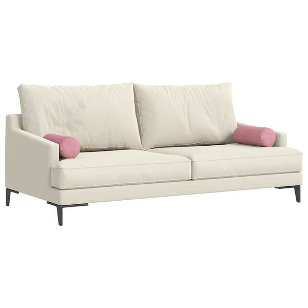 vidaXL Hengerpárnák 2 pcs Rózsaszín Ø 15 x 40 cm Bársonyos szövet