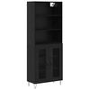 vidaXL Magasfi&uacute; 2 db Fekete t&ouml;lgy 69,5 x 34 x 180 cm