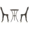 vidaXL Kert Bistro Készlet 3 pcs Bronz Alumínium