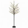 vidaXL LED-es g&ouml;mb kar&aacute;csonyfa Fekete 18 x 18 x 120 cm Ac&eacute;l 150 LED