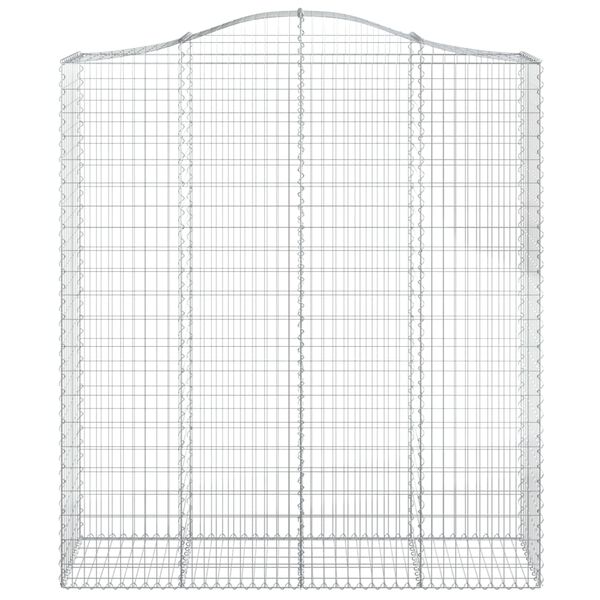 vidaXL 8 db íves horganyzott vas gabion kosár 200x50x220/240 cm