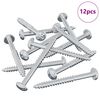 vidaXL Fa Csavar 12 db Ez&uuml;st 9,8 x 53 mm Ac&eacute;l