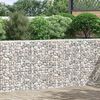 vidaXL trap&eacute;z alak&uacute; horganyzott ac&eacute;l gabion magas&aacute;gy&aacute;s 150x20x100 cm