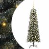 vidaXL Mű kar&aacute;csonyfa 150 LED-del Z&ouml;ld 120 cm PVC &eacute;s Műanyag &eacute;s Ac&eacute;l