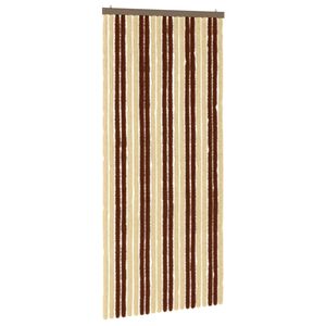 vidaXL Rovar F&uuml;gg&ouml;ny Chenille Barna &eacute;s B&eacute;zs 90 x 200 cm 100% PP