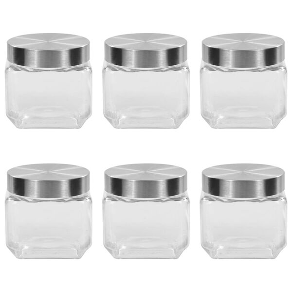 vidaXL 6 db t&aacute;rol&oacute;ed&eacute;ny ez&uuml;stsz&iacute;nű fed&eacute;llel 800 ml