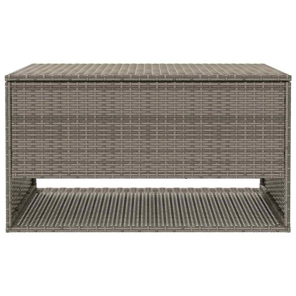 vidaXL szürke polyrattan kültéri párna doboz 100x55x55,5 cm