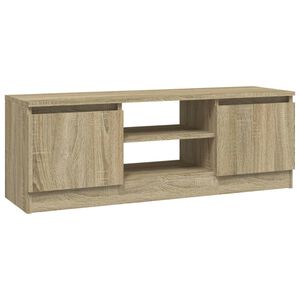 vidaXL sonoma t&ouml;lgy sz&iacute;nű TV-szekr&eacute;ny ajt&oacute;val 102 x 30 x 36 cm