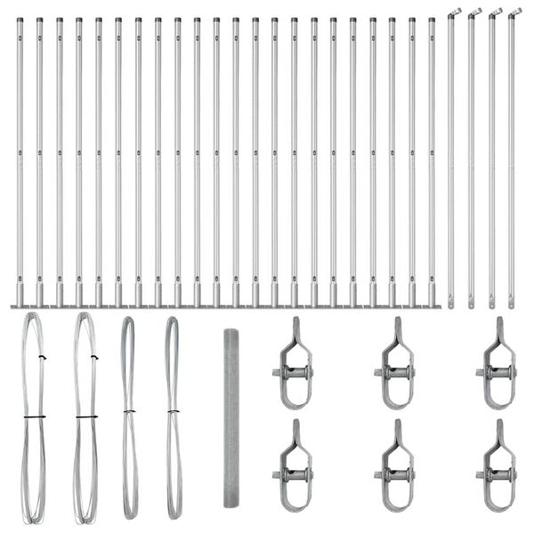 vidaXL Ker&iacute;t&eacute;soszlop Ez&uuml;st 50 x 1,5 m (19 x 19 mm h&aacute;l&oacute;) Ac&eacute;l