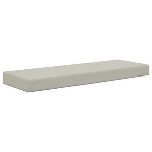 vidaXL K&uuml;lt&eacute;ri &uuml;lőp&aacute;rna 100% poli&eacute;szter Sz&uuml;rke 111,5 x 40 x 8 cm