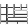 vidaXL Fali polc k&eacute;szlet 6 pcs Fekete t&ouml;lgy 100 x 25 x 30 cm Faanyag