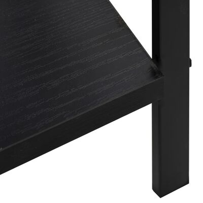 vidaXL 3 szintes fekete szerelt fa könyvespolc 60 x 27,6 x 90,5 cm