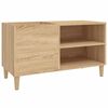 vidaXL sonoma t&ouml;lgy sz&iacute;nű szerelt fa hanglemezszekr&eacute;ny 84,5x38x48 cm
