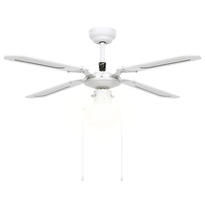 vidaXL fehér mennyezeti ventilátor lámpával 106 cm
