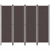 vidaXL barna 4 paneles parav&aacute;n 200 x 180 cm