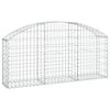 vidaXL íves horganyzott vas gabion kosár 150x30x60/80 cm